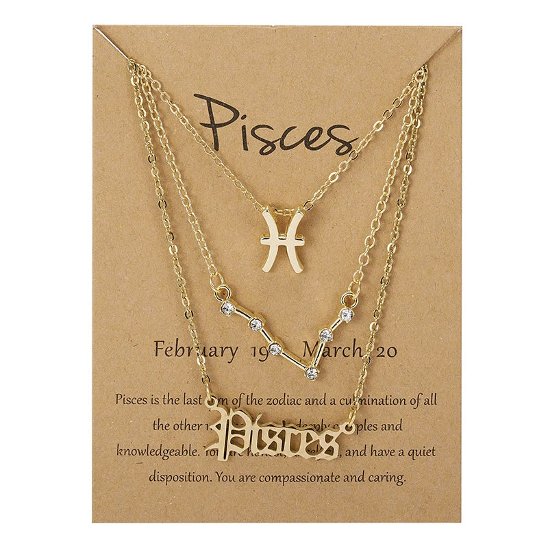 Zodiac Necklace Set