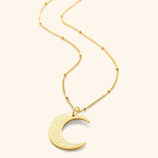 With Hardship Comes Ease | Crescent Necklace